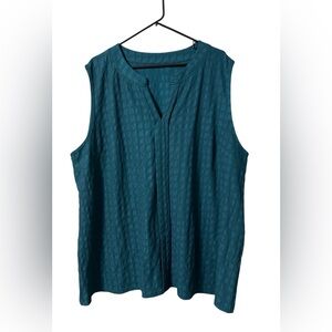 Elegant Teal Textured Tank Top